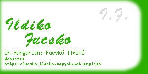 ildiko fucsko business card