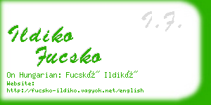 ildiko fucsko business card